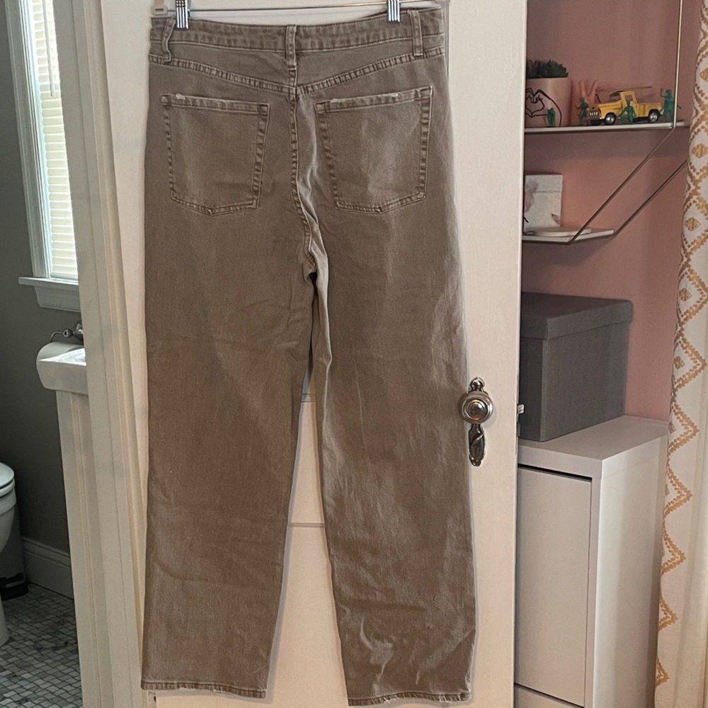 Wild Fable High Rise Button-Fly Jeans in Tan - Picture 3 of 16